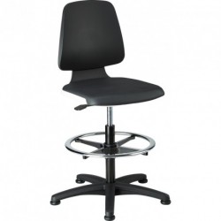 Chaises Labsit 3 Blanc Plastique-cuir,avec pieds
