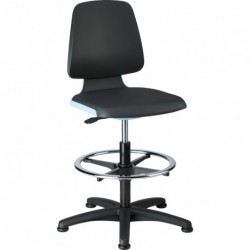 Chaises Labsit 3 bleu Plastique-cuir,avec pieds