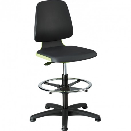 Chaises Labsit 3 vert Plastique-cuir,avec pieds