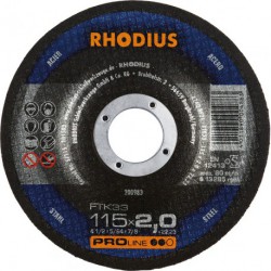 Disque de coupe FTK33 115 x 2,0mm coudé Rhodius(Par 25)