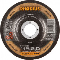 Disque de coupe FTK38 115 x 2,0mm coudé Rhodius(Par 25)