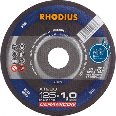 Disque de coupe XT200 125 x 1,0mm  Rhodius(Par 25)