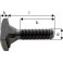 Vis rhombus pour rainures en T, Larg. : de rainure : 22 mm, Ø de filetage x Long. d x l M20 x 200 mm, Larg. : a 21,7 mm, Long. filetage b : 120 mm