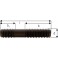 Tige filetée, Matériaux : traité pour classe de résistance 10.9, Ø de filetage x Long. d x l M6 x 80 mm, Long. filetage b 50 mm, Long. filetage b1 : 9 mm