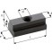 Ecrou pour rainures en T, modèle long, d x rainure en T : M10 x 12, Cote a 11,7 mm, Cote e 18 mm, Cote l : 36 mm, Cote h : 14 mm, Cote k : 7 mm