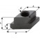 Ecrou Rhombus pour rainures en T, d x rainure en T : M20 x 22, Cote a 21,7 mm, Cote e 35 mm, Cote h : 28 mm, Cote k : 14 mm