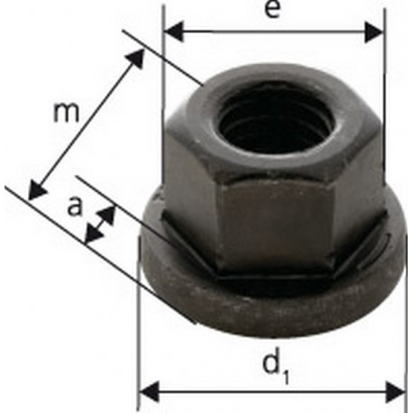 Écrou six pans DIN6331 M8 forgé FORMAT 1 PCS