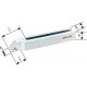 Bride à fourche avec tenon, Larg. de fente : 18 mm, Long. totale 200 mm, Pour vis M16/M18, a : 30 mm, b2 : 50 mm, b3 : 28 mm, l2 : 57 mm, l3 : 36 mm
