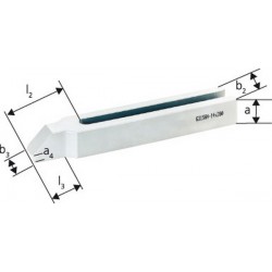 Bride à fourche avec tenon, Larg. de fente : 18 mm, Long. totale 200 mm, Pour vis M16/M18, a : 30 mm, b2 : 50 mm, b3 : 28 mm, l2 : 57 mm, l3 : 36 mm