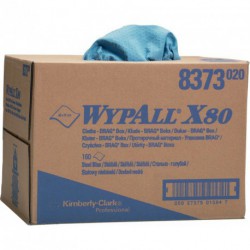 Serviette Papier WYPALL X80  31x42cm bleu Box a 160Tü.