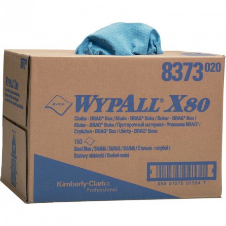 Serviette Papier WYPALL X80  31x42cm bleu Box a 160Tü.
