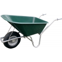 Brouette 100 Ltr. vert foncé avec roue gonflable