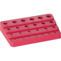 Support rangement foret plastique, vide, Pour Ø de foret : 5,10-10,00 mm, Nombre de forets 50 pièce, Pas 0,1 mm (par 10)