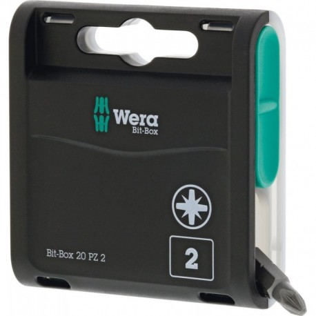 Assortiment embout 20H avec 20 unités Bits PZ2x25mm Wera