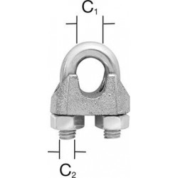 Attache corde 8 mm galvanisé 2 St.