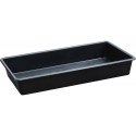 Bac collecteur PE pour petits récipients 100x55x15cm, 65,5L 100% PE, résistant aux produits chimiques