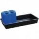 Bac collecteur PE pour petits récipients 100x55x15cm, 65,5L 100% PE, résistant aux produits chimiques