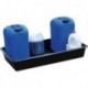 Bac collecteur PE pour petits récipients 100x55x15cm, 65,5L 100% PE, résistant aux produits chimiques