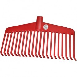 Balai à feuille Nylon rouge 21 dents - 38cm