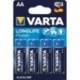Batterie LONGLIFE Power AA Mignon, 4 pcs Bli.Varta