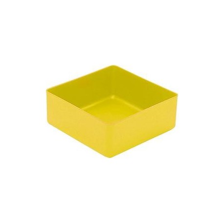 Boite rangement 99x99x40 mm jaune