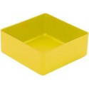 Boite rangement 99x99x40 mm jaune