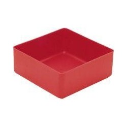 Boite rangement 99x99x40 mm rouge
