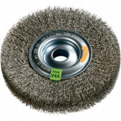 Brosse ronde V4A ondulé 150x20x03mm ZEINTRA
