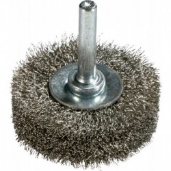 Brosse ronde V4A ondulé sur tige 50x15x02mm ZEINTRA