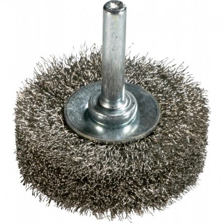Brosse ronde V4A ondulé sur tige 50x15x02mm ZEINTRA