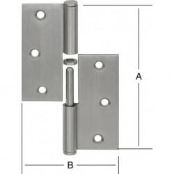Charnière 90X90 mm rts. RF