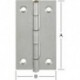 Charniere etroite 90X46 galvanisé