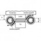 Charnières pour portes battantes 42:200mm TS45-50mm - .985mm