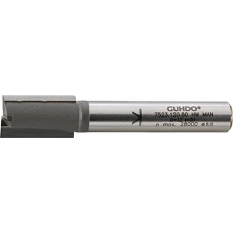 Fraise à rainurer, outil à bois, lame de perçage équipée pour outil à bois, Ø : 12 mm, Long. utile 20 mm, Long. totale 60 mm