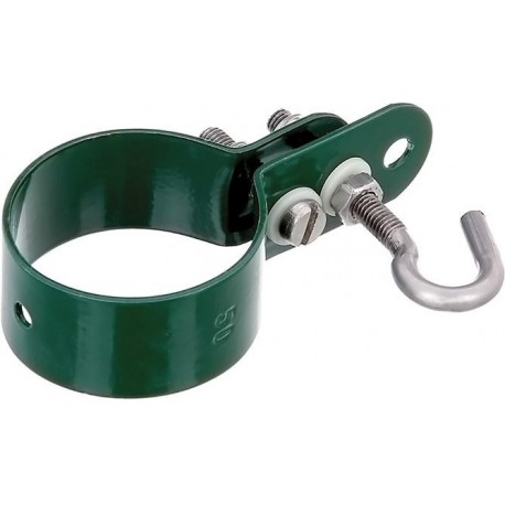 Collier de serrage pour poteau grillage contreventement.vert 48mm (Par 10)