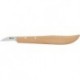 Couteau à ébavurer/ couteau d'ébéniste avec manche en bois 140mm FORTIS 1 PCS