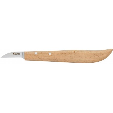 Couteau à ébavurer/ couteau d'ébéniste avec manche en bois 140mm FORTIS 1 PCS