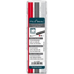 Crayon de Charpentier BIG Dry 6045 BIG Dry FORALL Bau Graphit blanc rouge Pica