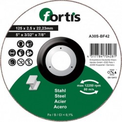 Disque de coupe Acier 125 x 25mm gekr. FORTIS