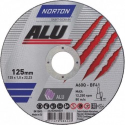 Disque de coupe Alu courbé 125x10 mm