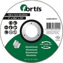 Disque de coupe ALU-NE 125 x 10mm courbé FORTIS