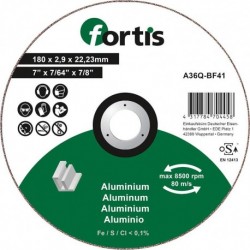 Disque de coupe ALU-NE 180 x 29mm courbé FORTIS
