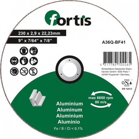 Disque de coupe ALU-NE 230 x 29mm courbé FORTIS