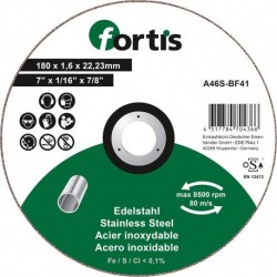 Disque de coupe Inox 180 x 16mm courbé FORTIS