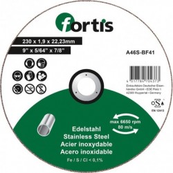 Disque de coupe Inox 230 x 19mm courbé FORTIS