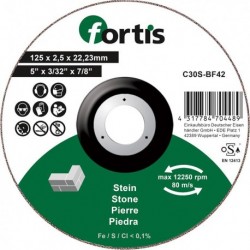 Disque de coupe pierre 125 x 25mm gekr. FORTIS
