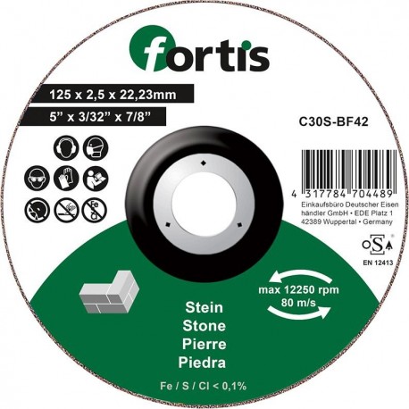 Disque de coupe pierre 125 x 25mm gekr. FORTIS