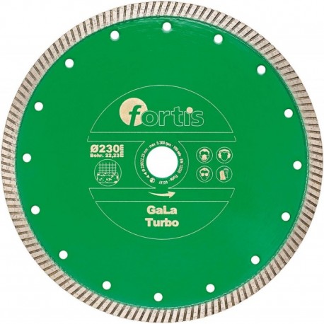 Disque diamant GaLa Turbo Ø 230 mm avec Segment 10 mm Alésage 222 mm FORTIS