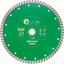 Disque diamant Universal Turbo Ø 125 mm turbo 10 mm Alésage 222 mm FORTIS