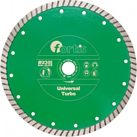 Disque diamant Universal Turbo Ø 300 mm turbo 10 mm Alésage 254 mm FORTIS